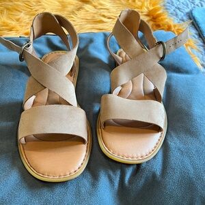 Born Light Brown Strappy Sandals